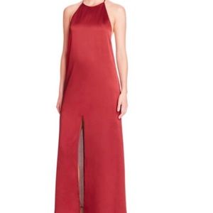 Wine colored slip dress